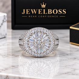 JEWELBOSS Men’s Sunburst Halo Moissanite Ring – MEN'S COLLECTION
