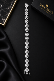 JEWELBOSS Teardrop & Round halo Tennis Bracelet – Women’s Collection
