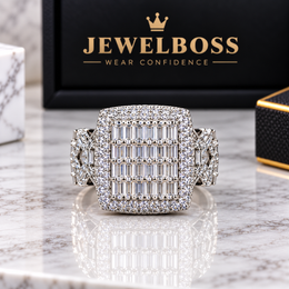 JEWELBOSS Men’s Baguette Grid Statement Ring – MEN'S COLLECTION