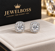 JEWELBOSS ICED OUT SILVER MEN'S STUD