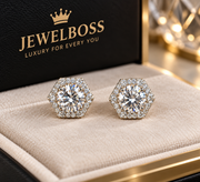 JEWELBOSS ICED OUT SILVER MEN'S STUD