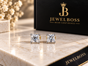 Jewelboss Round-Cut Solitaire Stud Earrings-Unisex