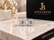 Jewelboss Round-Cut Solitaire Stud Earring- Unisex