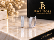 Unisex Diamond Huggie Hoop Earrings – Unisex