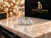 Trillion Cut Diamond Stud Earrings – Unisex