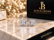 Princess Cut Diamond Stud Earrings – Unisex