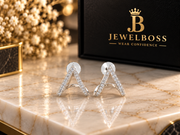 V-Shaped Diamond Earrings – Unisex