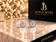 Round Cut Diamond Stud Earrings – Unisex