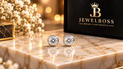 Round Cut Diamond Stud Earrings — Unisex