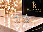 Jewelboss Pavé Diamond Star Stud Earrings – Unisex