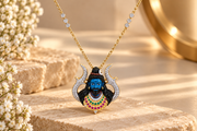 Divine Blue Shiva Diamond Pendant Cum Brooch | JewelBoss