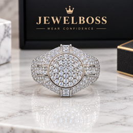 JEWELBOSS Men’s Iced-Out Moissanite Ring – MEN'S COLLECTION