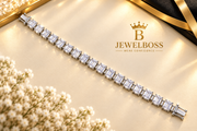 Emerald-Cut Diamond Tennis Bracelet – JewelBoss