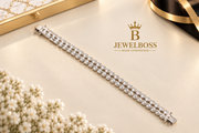 Women’s Princess-Cut Diamond Halo Bracelet | JEWELBOSS