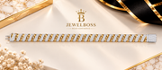 JewelBoss Two-Tone Diamond Link Bracelet
