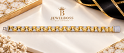 JewelBoss Two-Tone Geometric Diamond Bracelet