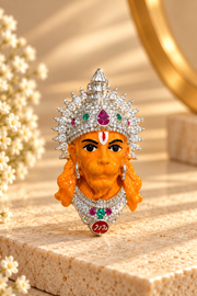 Lord Hanuman Ji Diamond Brooch Cum Pendant | JEWELBOSS