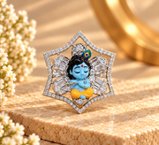 Bal Krishna Diamond Brooch Cum Pendant | JEWELBOSS