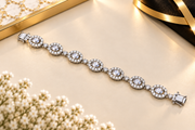 Women’s Halo Diamond Tennis Bracelet | JEWELBOSS