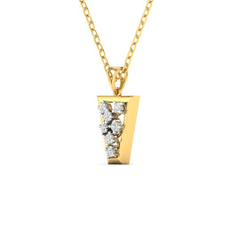 Stylish Diamond Gold Pendant