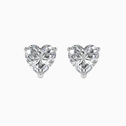Heart Shape Diamonds Stud Earring