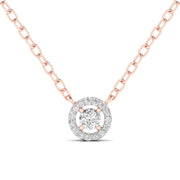 0.40 Pointer Centre Round Cut Diamond Pendant