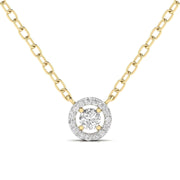 0.40 Pointer Centre Round Cut Diamond Pendant