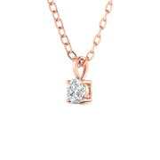 0.5 Carat Round Cut Solitaire Diamond  Pendant