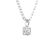 0.5 Carat Round Cut Solitaire Diamond  Pendant