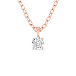 0.5 Carat Round Cut Solitaire Diamond  Pendant