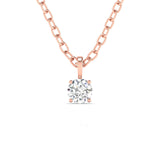 0.5 Carat Round Cut Solitaire Diamond  Pendant