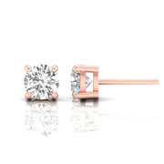 1 Carat Each Solitaire Studs