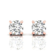 1 Carat Each Solitaire Studs