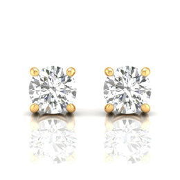 1 Carat Each Solitaire Studs