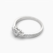 Heart Charm Diamond Ring