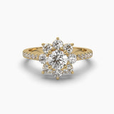 Solitaire Bloom Diamond Ring