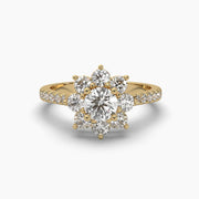 Solitaire Bloom Diamond Ring