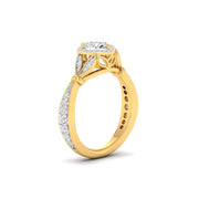Round & Heart Diamond Halo Ring