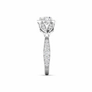 Round & Heart Diamond Halo Ring