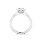 Round & Heart Diamond Halo Ring