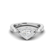 Round & Heart Diamond Halo Ring