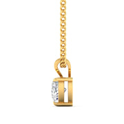 0.5 Carat Heart-Shaped Diamond Gold Pendant
