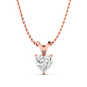 0.5 Carat Heart-Shaped Diamond Gold Pendant