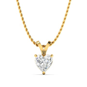 0.5 Carat Heart-Shaped Diamond Gold Pendant