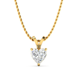 0.5 Carat Heart-Shaped Diamond Gold Pendant