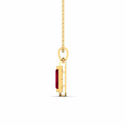 0.68 Carat Ruby and Diamond Gold Pendant