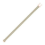 Geometric Oval Diamond Bangle