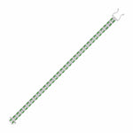Geometric Oval Diamond Bangle