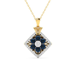 Blue Jewel Diamond Pendant