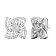 Geometric Petal Diamond Studs